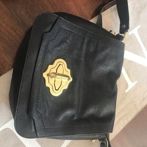 Black leather purse